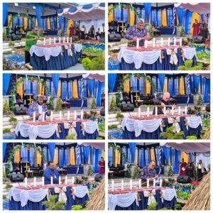 Penyalaan lilin natal di Perayaan Natal bersama Jemaat Emaus Lapas Kelas II A Abepura