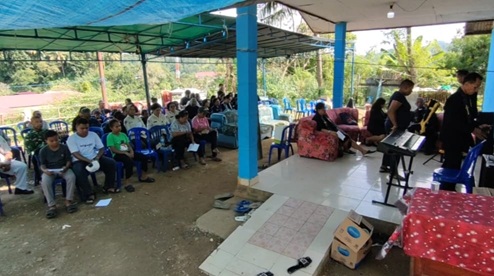 Rumah keluarga Alm Martha yang meninggal dunia saat hendak melahirkan di RS Marthen Indey